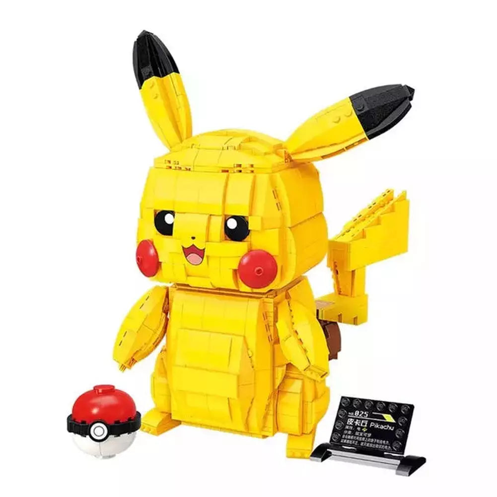 2022 New Anime Cartoon Pokemon Pikachu Bulbasaur Building Blocks Bricks Sets Movie Dolls Model Kids Toys For Children Gift Jurassic Bricks