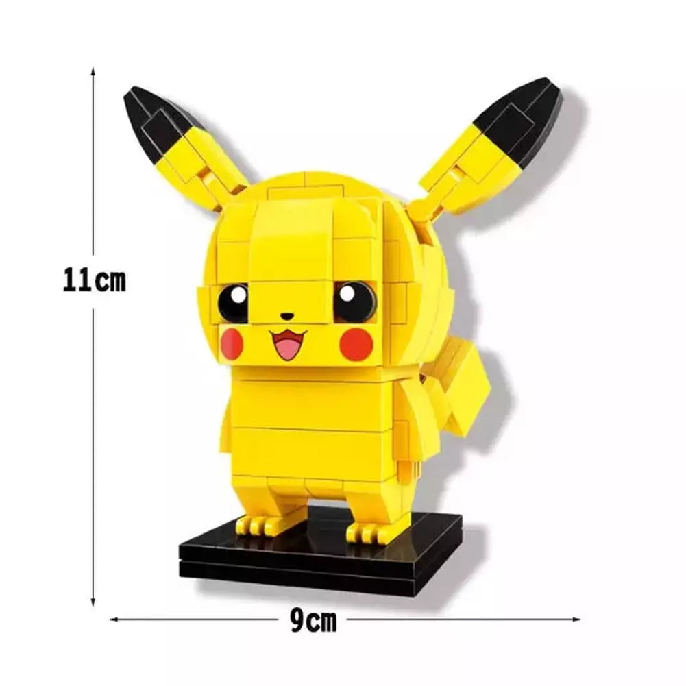 2022 New Anime Cartoon Pokemon Pikachu Bulbasaur Building Blocks Bricks Sets Movie Dolls Model Kids Toys For Children Gift Jurassic Bricks