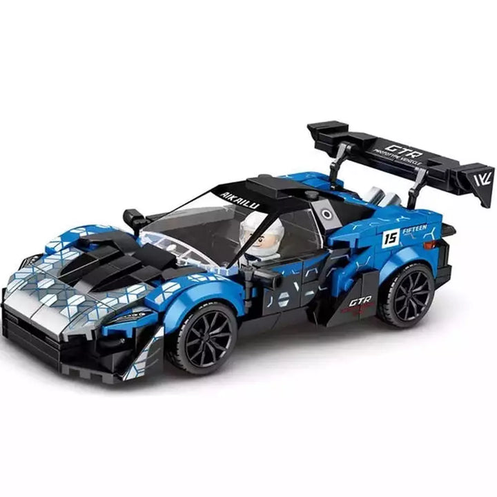 2022 Speed Champions Senna GTR Pull-Back Racing Sports Car MOC Building Blocks Vehicle Figures Bricks Classic Model Toys For Kid K&B Brick Store