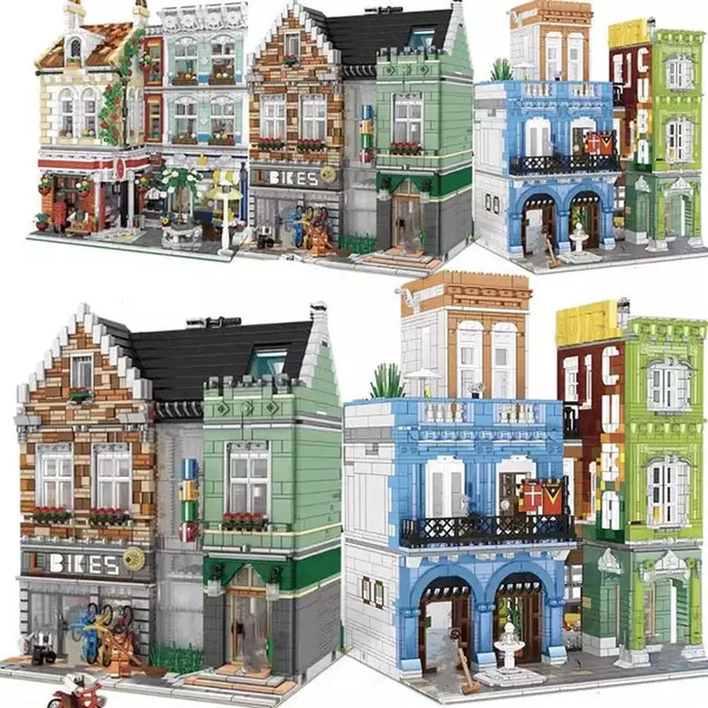 Building Store Mini MOC Compatible 3000+Pcs City Mini Store Shop Building Blocks Toys Micr ...