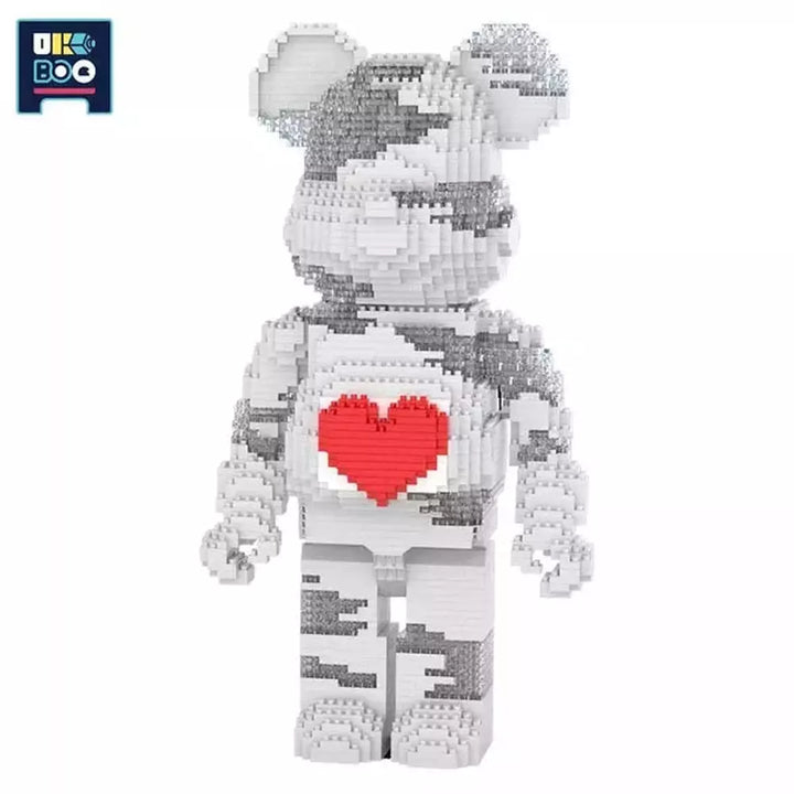 3470PCS Bearbrick Microparticles Love Bear Nano Building Blocks MOC Mini Animals Model Micro Diamond Bricks Toys For Children Jurassic Bricks