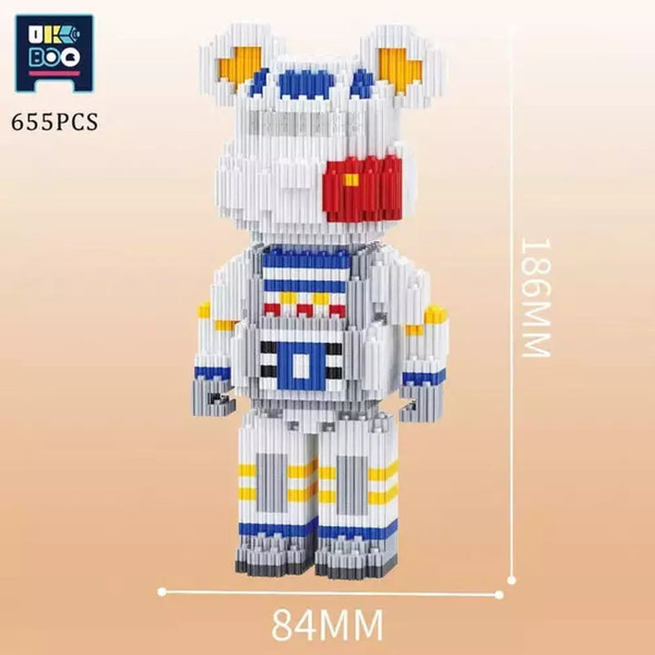 3470PCS Bearbrick Microparticles Love Bear Nano Building Blocks MOC Mini Animals Model Micro Diamond Bricks Toys For Children Jurassic Bricks