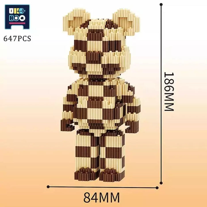 3470PCS Bearbrick Microparticles Love Bear Nano Building Blocks MOC Mini Animals Model Micro Diamond Bricks Toys For Children Jurassic Bricks