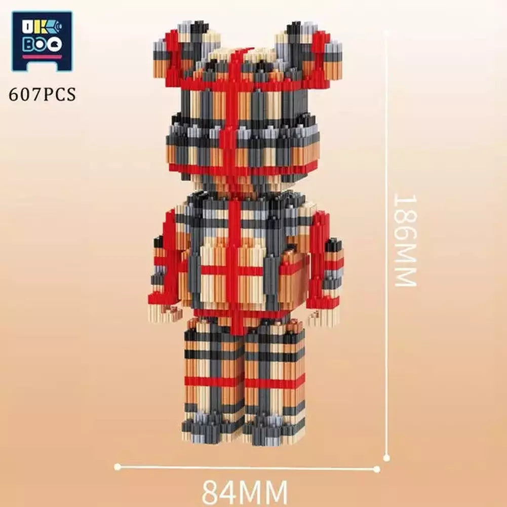 3470PCS Bearbrick Microparticles Love Bear Nano Building Blocks MOC Mini Animals Model Micro Diamond Bricks Toys For Children Jurassic Bricks