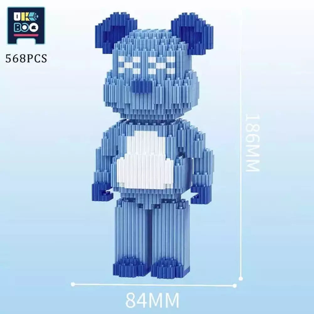 MOC NON 3470PCS Bearbrick MicroBricks Love Bear Nano Building Blocks M ...