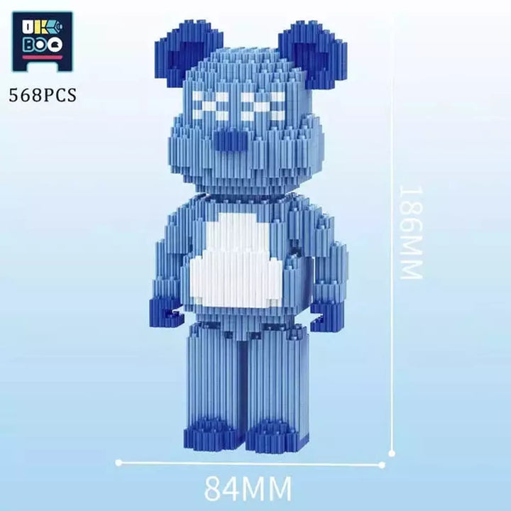 3470PCS Bearbrick Microparticles Love Bear Nano Building Blocks MOC Mini Animals Model Micro Diamond Bricks Toys For Children Jurassic Bricks