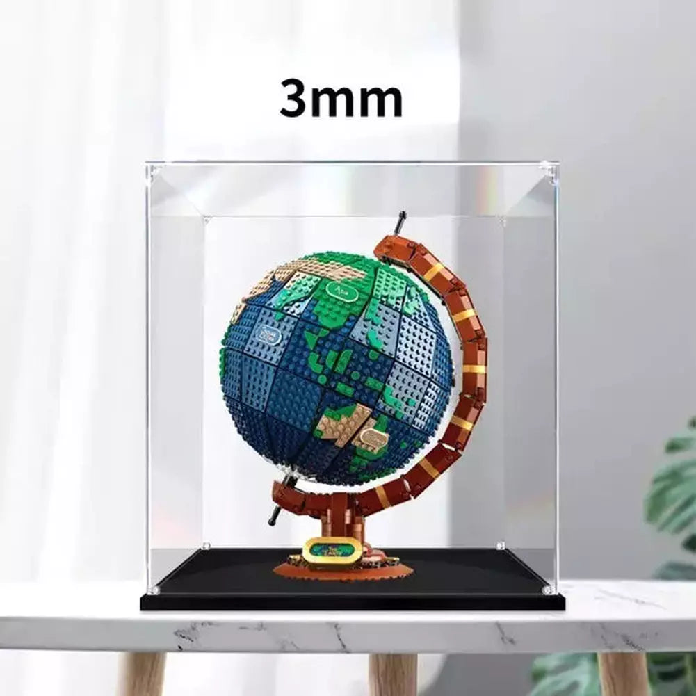 35 x 35 x 45cm 2mm 3mm Thick Acrylic Display Case for LEGO 21332 Dust-Proof Transparent Clear Display Box Showcase Only Box Jurassic Bricks