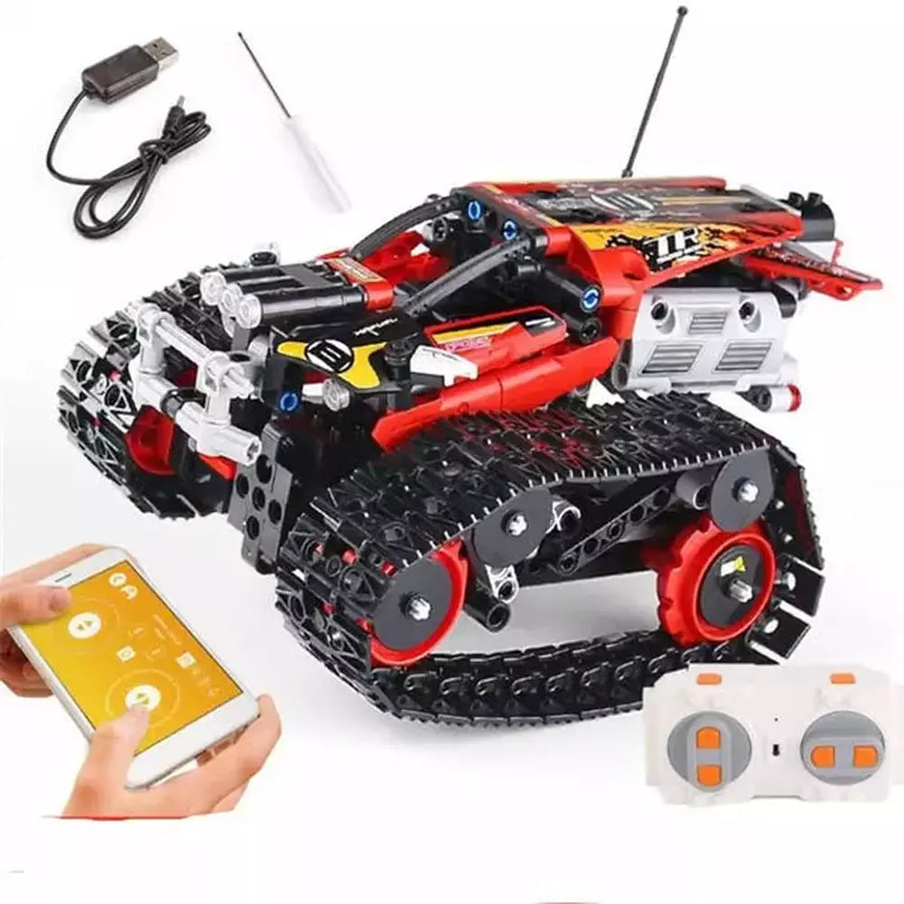 MOC  Compatible  391 PCS APP Program  Off-road Vehicle Electric Building Blocks Car Model Technical Remote Control Toys Kids Bricks