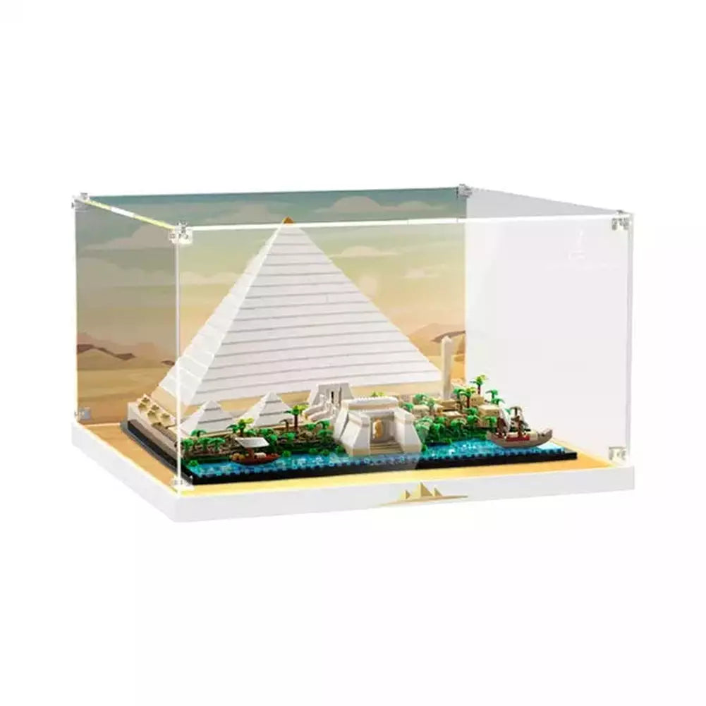 MOC NON 3mm Acrylic Display Case for 21058 Great Pyramid of Giza Dust ...