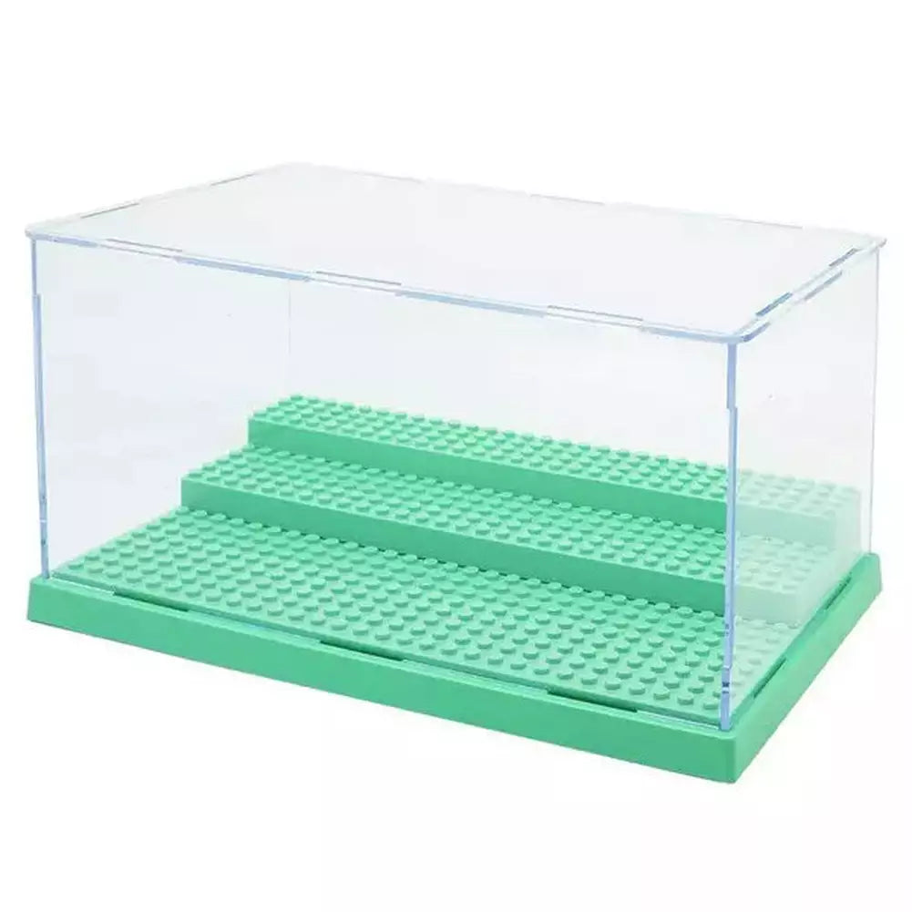 4 Colors Acrylic 3 Steps Display Case Display Box Dustproof Showcase Dust Cover Building Blocks Mini Box Display Case Bricks Jurassic Bricks