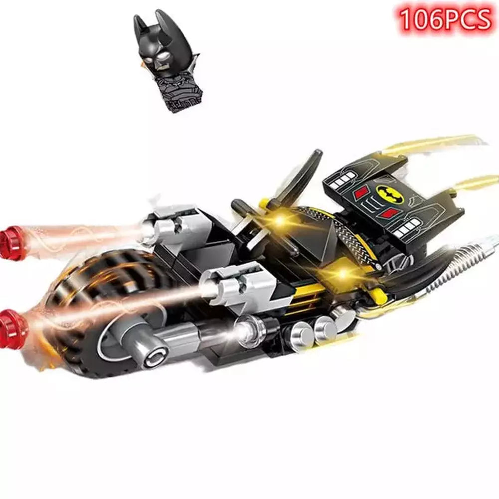 4 IN 1 Collection Marvel Superhero Series Iron Spider Bat Leader Transforming Robot Man Building Blocks Action Figures Toys Gift Jurassic Bricks