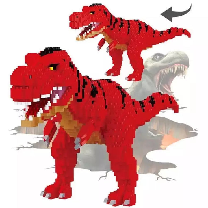 MOC NON LEGO 4 New Balody Dinosaur Blocks Classic Cartoon Anime Diamond Building Blocks Triceratops Model Tyrannosaurus Rex Bricks Toys