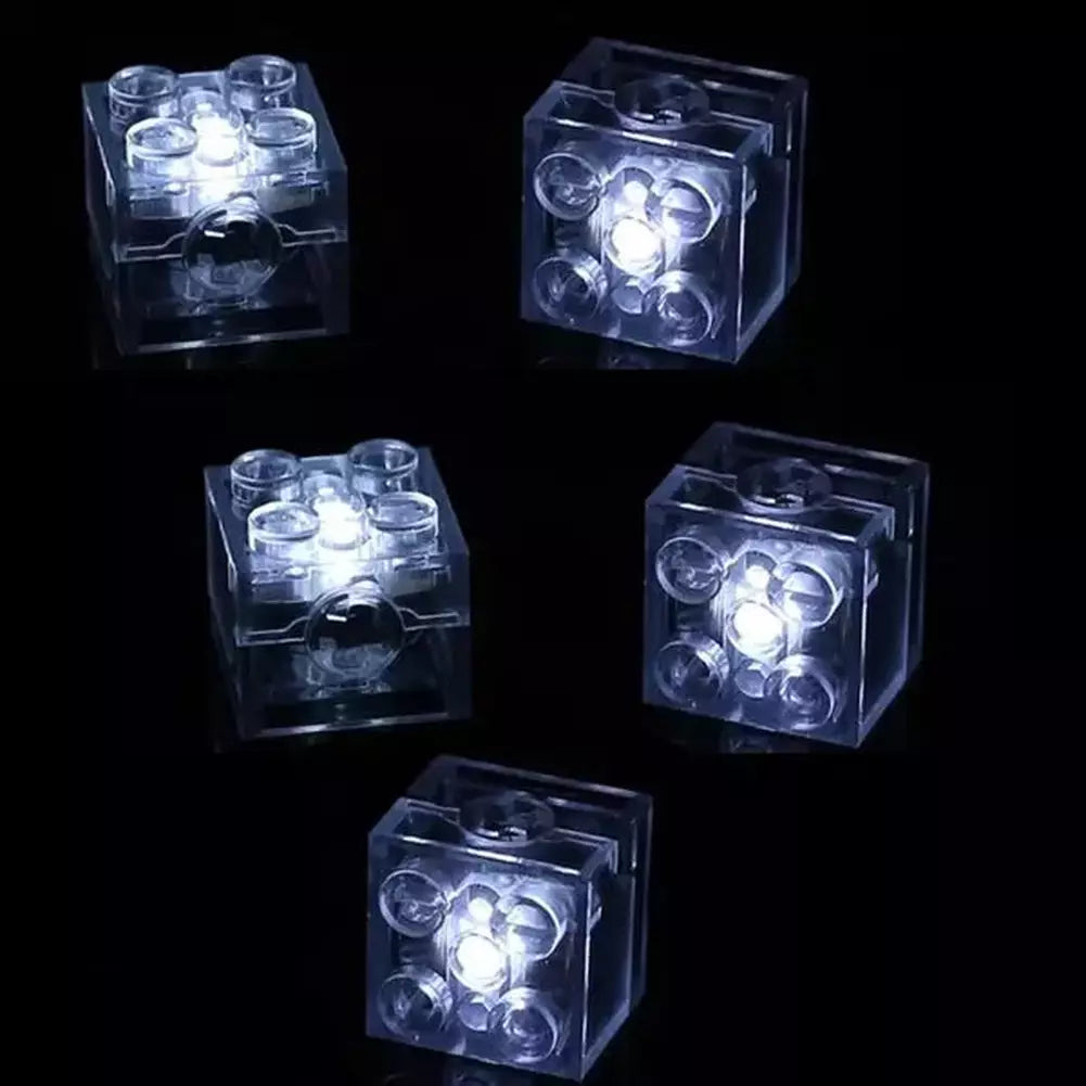 MOC  Compatible  5pcs 2x2 dot LED Light Up Colorful Accessories Classic Brick Education Light-Emitting Compatible All Brands Building Blocks Kid