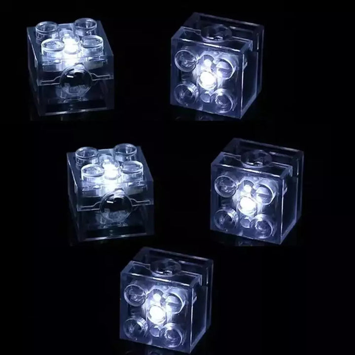 MOC  Compatible  5pcs 2x2 dot LED Light Up Colorful Accessories Classic Brick Education Light-Emitting Compatible All Brands Building Blocks Kid