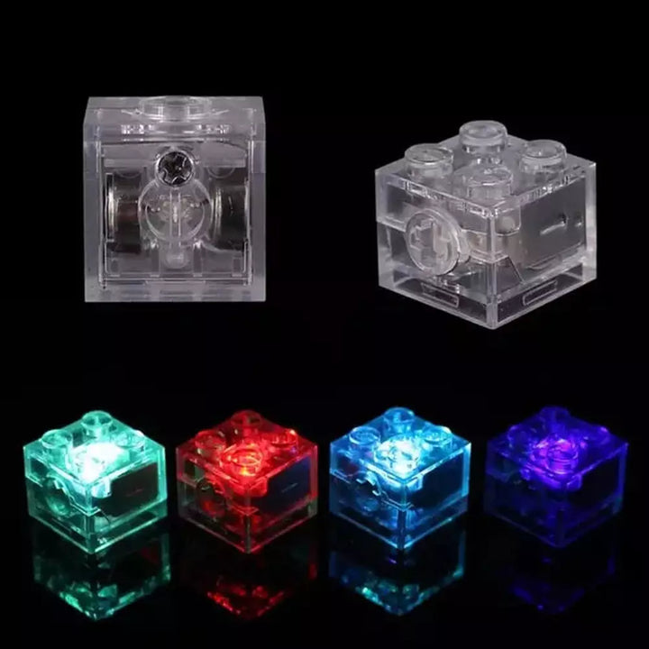 5pcs 2x2 dot LED Light Up Colorful Accessories Classic Brick Education Light-Emitting Compatible All Brands Building Blocks Kid K&B Brick Store