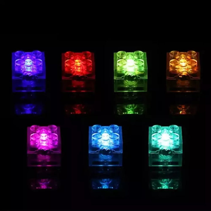 5pcs 2x2 dot LED Light Up Colorful Accessories Classic Brick Education Light-Emitting Compatible All Brands Building Blocks Kid K&B Brick Store
