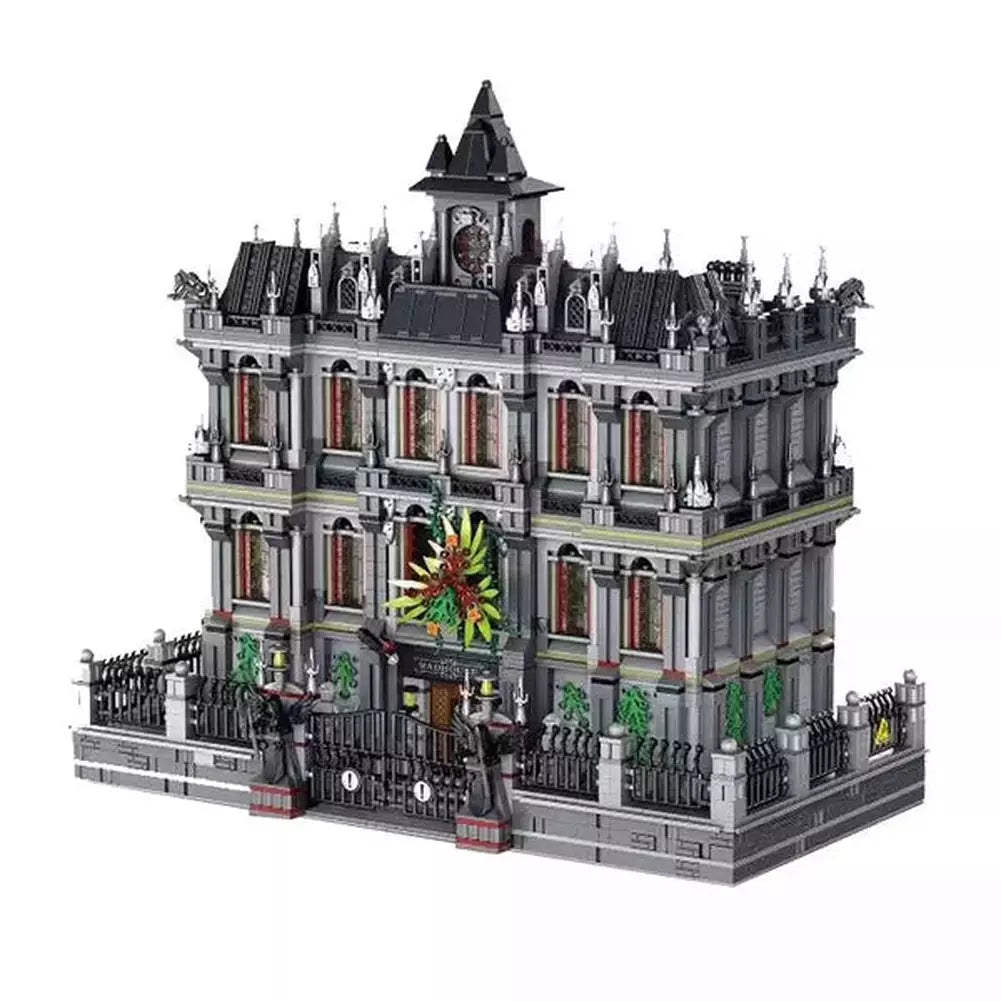 MOC NON LEGO 7537PCS Arkham Asylum Breakout Building Blocks Bricks Lunatic Hospital Architecture Assembled Toy    613002