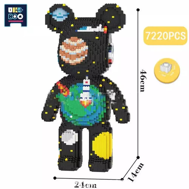 7220PCS Half Anatomy Bear Nano Building Blocks Cartoon Colour With Drawer Model Creative Micro Diamond Bricks Toys For Children Jurassic Bricks