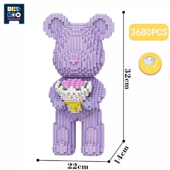 7220PCS Half Anatomy Bear Nano Building Blocks Cartoon Colour With Drawer Model Creative Micro Diamond Bricks Toys For Children K&B Brick Store