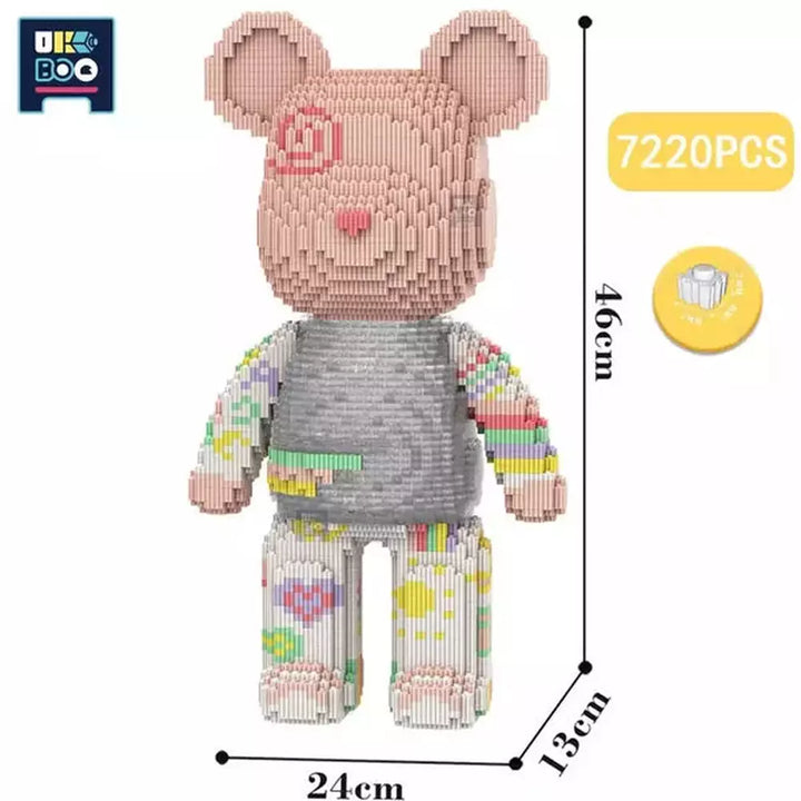 7220PCS Half Anatomy Bear Nano Building Blocks Cartoon Colour With Drawer Model Creative Micro Diamond Bricks Toys For Children K&B Brick Store