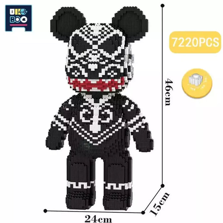 7220PCS Half Anatomy Bear Nano Building Blocks Cartoon Colour With Drawer Model Creative Micro Diamond Bricks Toys For Children K&B Brick Store