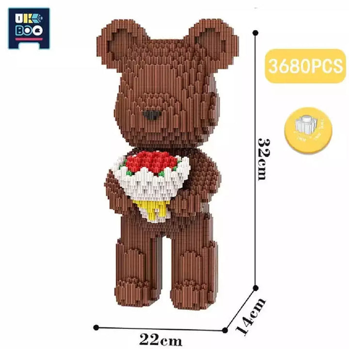 7220PCS Half Anatomy Bear Nano Building Blocks Cartoon Colour With Drawer Model Creative Micro Diamond Bricks Toys For Children K&B Brick Store