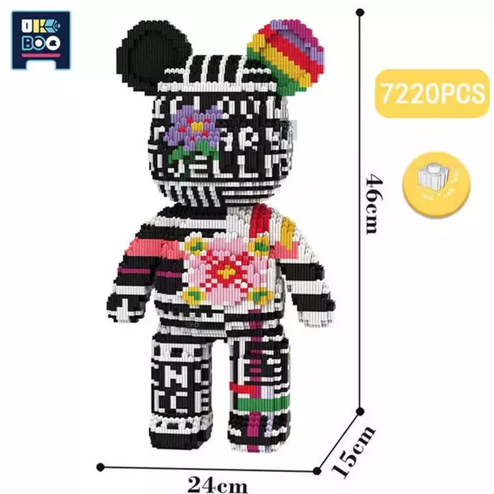 7220PCS Half Anatomy Bear Nano Building Blocks Cartoon Colour With Drawer Model Creative Micro Diamond Bricks Toys For Children K&B Brick Store