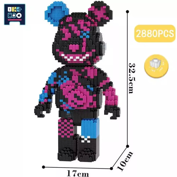 7220PCS Half Anatomy Bear Nano Building Blocks Cartoon Colour With Drawer Model Creative Micro Diamond Bricks Toys For Children K&B Brick Store