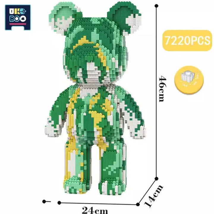 7220PCS Half Anatomy Bear Nano Building Blocks Cartoon Colour With Drawer Model Creative Micro Diamond Bricks Toys For Children K&B Brick Store