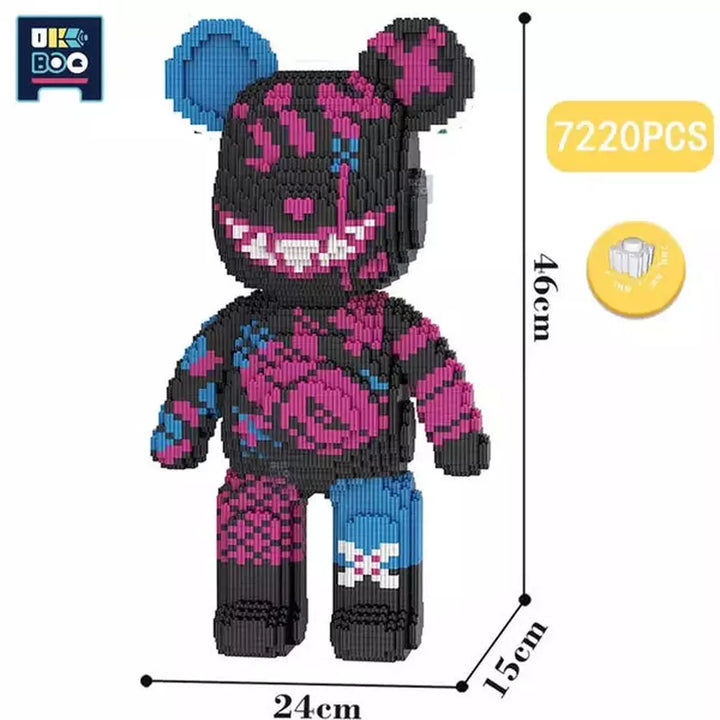 7220PCS Half Anatomy Bear Nano Building Blocks Cartoon Colour With Drawer Model Creative Micro Diamond Bricks Toys For Children K&B Brick Store