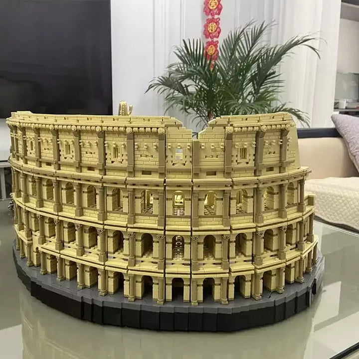 9036Pcs 86000 Architecture City The Italy Roman Colosseum With Light Model Building Blocks 10276 Bricks Kids Toys Jurassic Bricks