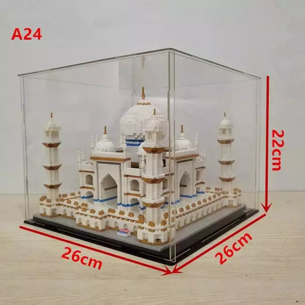 *A* 36 Styles Transparent Acrylic Display Box For Micro Building Blocks Dustproof Mini Bricks Toy Collection Showcase Box (No Model) Jurassic Bricks