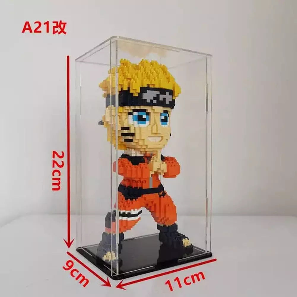 *A* 36 Styles Transparent Acrylic Display Box For Micro Building Blocks Dustproof Mini Bricks Toy Collection Showcase Box (No Model) Jurassic Bricks