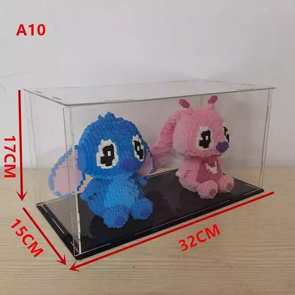 *A* 36 Styles Transparent Acrylic Display Box For Micro Building Blocks Dustproof Mini Bricks Toy Collection Showcase Box (No Model) Jurassic Bricks