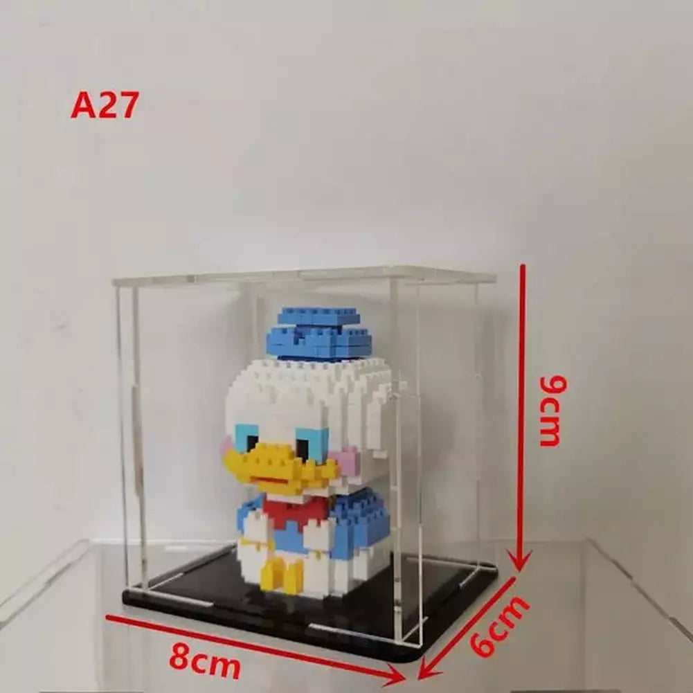 *A* 36 Styles Transparent Acrylic Display Box For Micro Building Blocks Dustproof Mini Bricks Toy Collection Showcase Box (No Model) Jurassic Bricks