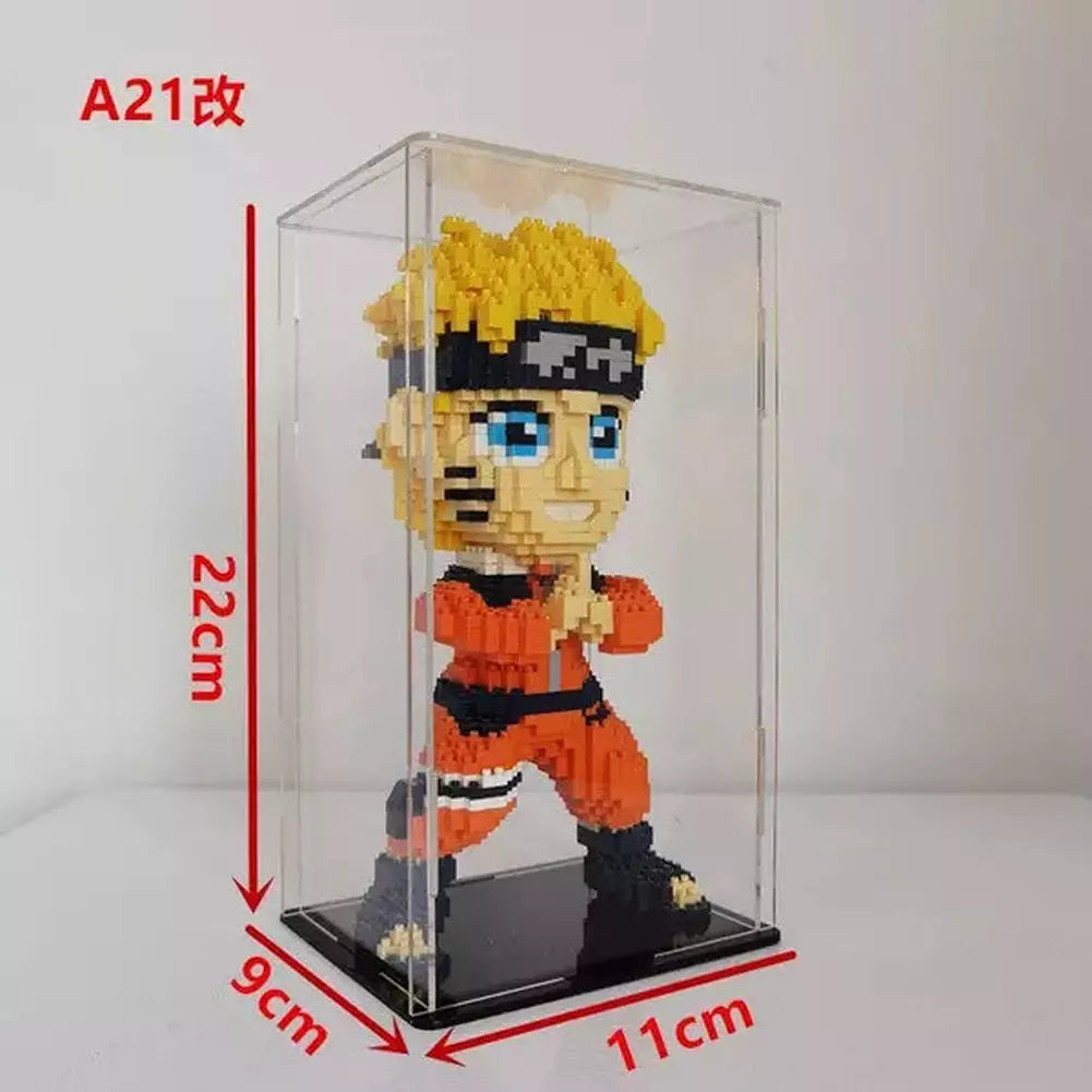 *A* Transparent Acrylic Display Box For Micro Building Blocks 36 Styles Dustproof Mini Bricks Toy Collection Showcase Box (No Model) Jurassic Bricks