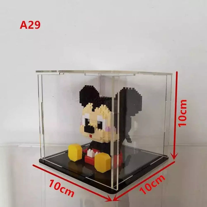 *A* Transparent Acrylic Display Box For Micro Building Blocks 36 Styles Dustproof Mini Bricks Toy Collection Showcase Box (No Model) Jurassic Bricks