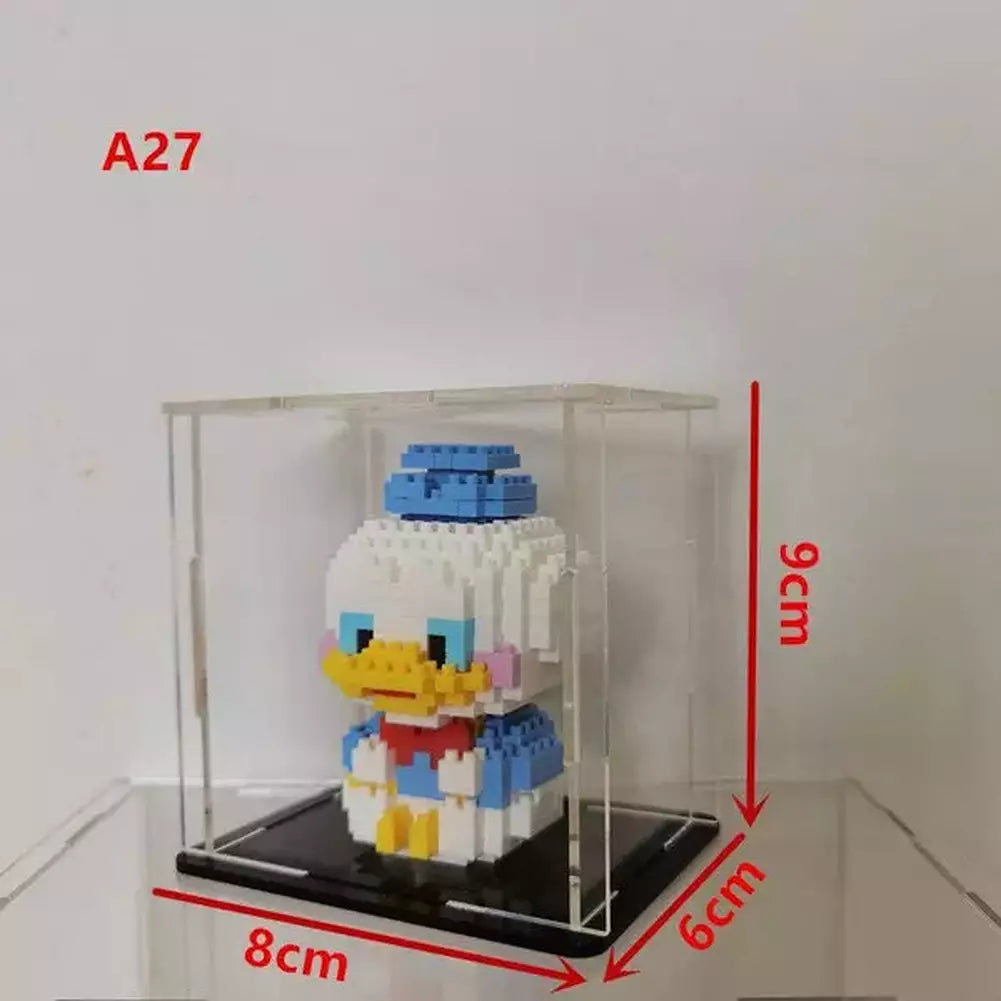 *A* Transparent Acrylic Display Box For Micro Building Blocks 36 Styles Dustproof Mini Bricks Toy Collection Showcase Box (No Model) Jurassic Bricks