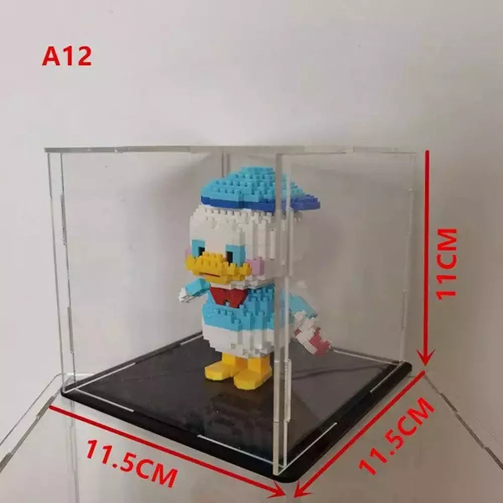 *A* Transparent Acrylic Display Box For Micro Building Blocks 36 Styles Dustproof Mini Bricks Toy Collection Showcase Box (No Model) Jurassic Bricks