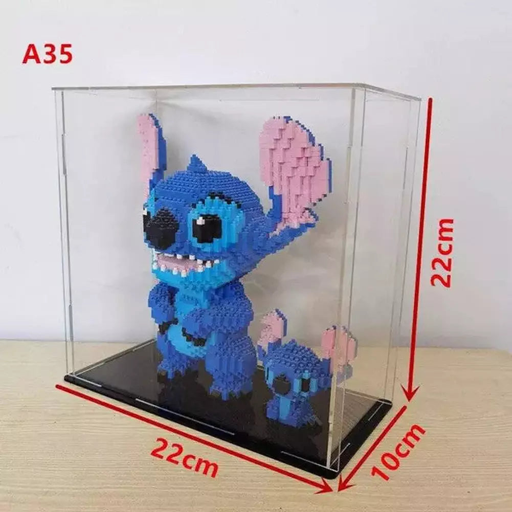 *A* Transparent Acrylic Display Box For Micro Building Blocks 36 Styles Dustproof Mini Bricks Toy Collection Showcase Box (No Model) Jurassic Bricks