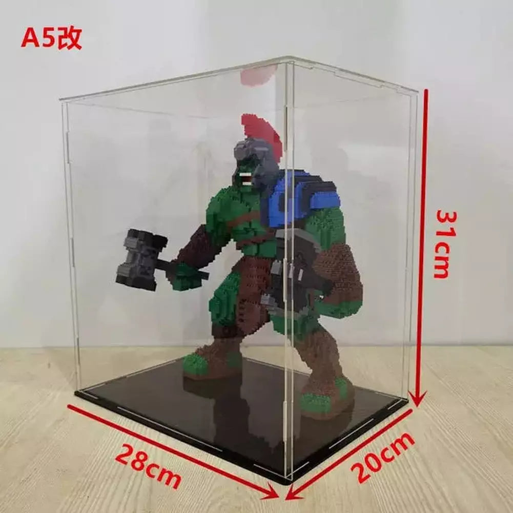 *A* Transparent Acrylic Display Box For Micro Building Blocks 36 Styles Dustproof Mini Bricks Toy Collection Showcase Box (No Model) Jurassic Bricks