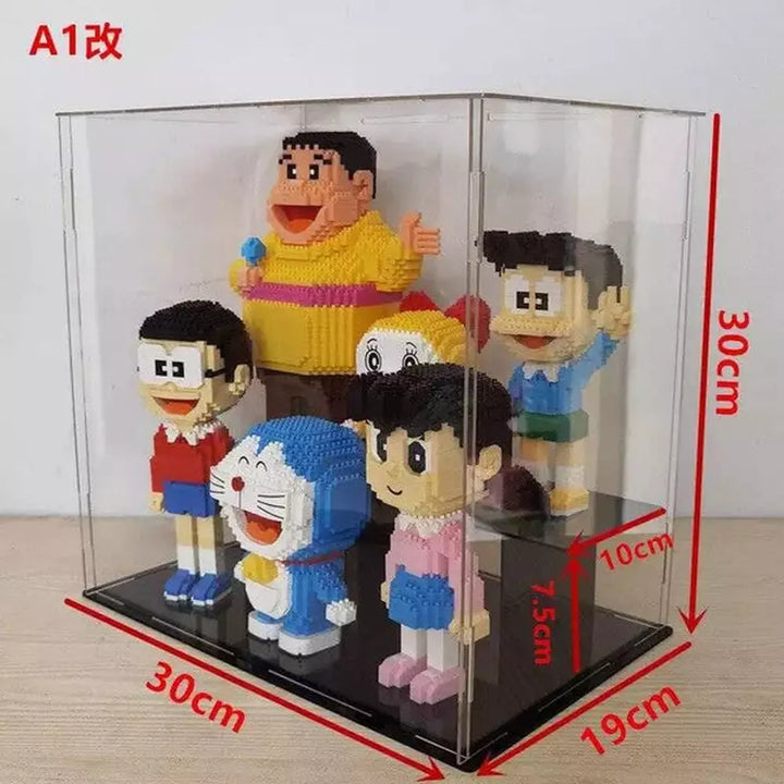 *A* Transparent Acrylic Display Box For Micro Building Blocks 36 Styles Dustproof Mini Bricks Toy Collection Showcase Box (No Model) Jurassic Bricks