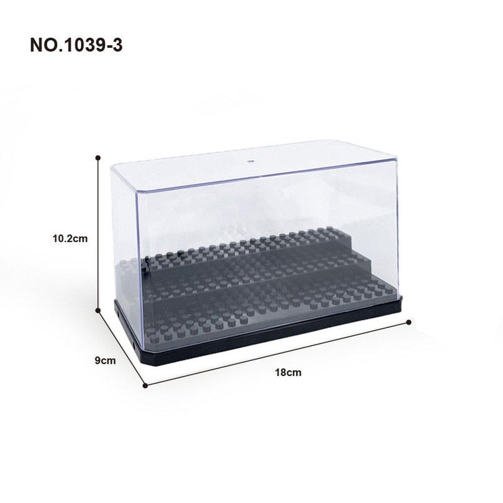 Acrylic Display Case/Box 3 Steps Dustproof Base Plate Assembly Building Blocks Dolls Display Case Figures Storage Box Kids Toys Jurassic Bricks