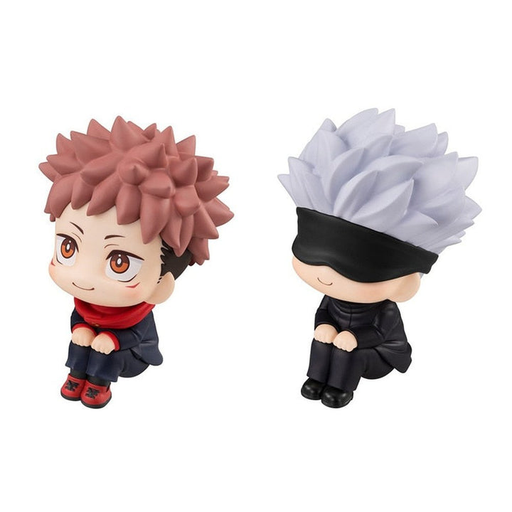 Anime Jujutsu Kaisen Figurine Cute Gojo Satoru Itadori Yuji Look Up PVC Anime Action Figure Jurassic Bricks