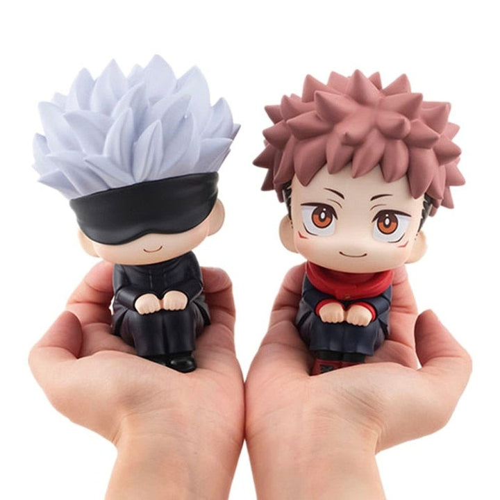 Anime Jujutsu Kaisen Figurine Cute Gojo Satoru Itadori Yuji Look Up PVC Anime Action Figure Jurassic Bricks