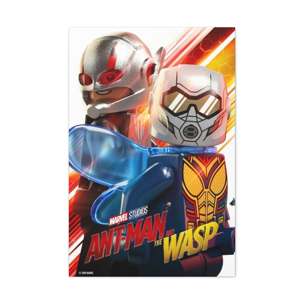 MOC NON LEGO Antman And The Wasp Super Hero LEGO Movie Wall Art Canvas Art With Backing.