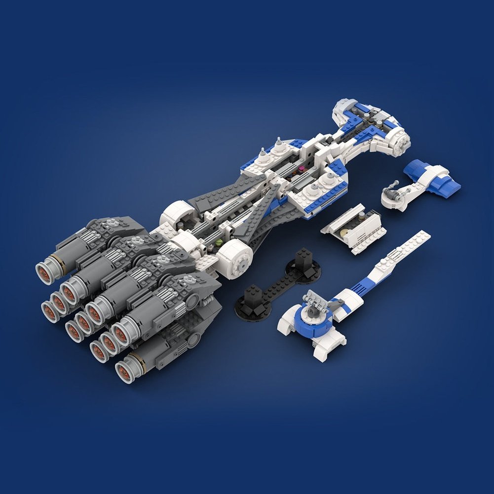 Authorized MOC-73874 1903pcs/set Micro Blockade Runners Tantive IV Space Wars Universe Sci-Fi Spaceship Model Building Blocks Jurassic Bricks