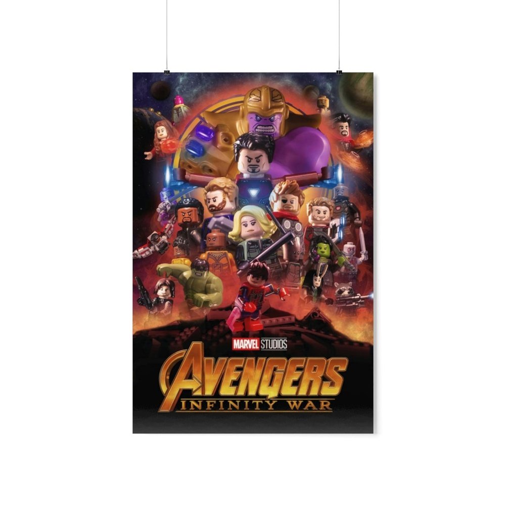 Avenger Infinity War LEGO Movie Wall Art POSTER ONLY Jurassic Bricks