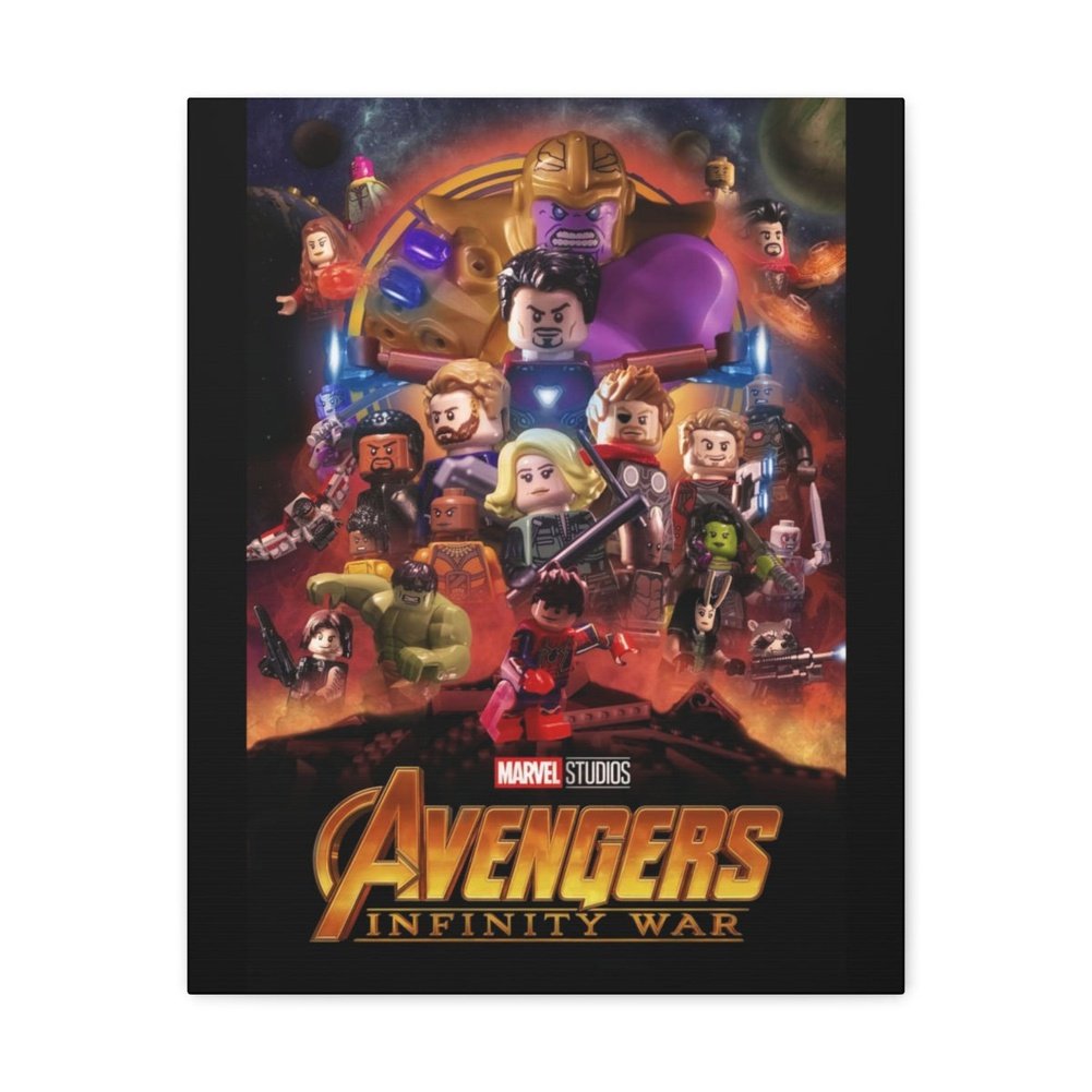 MOC NON LEGO Avengers Infinity War LEGO Movie Wall Art Canvas Art With Backing.