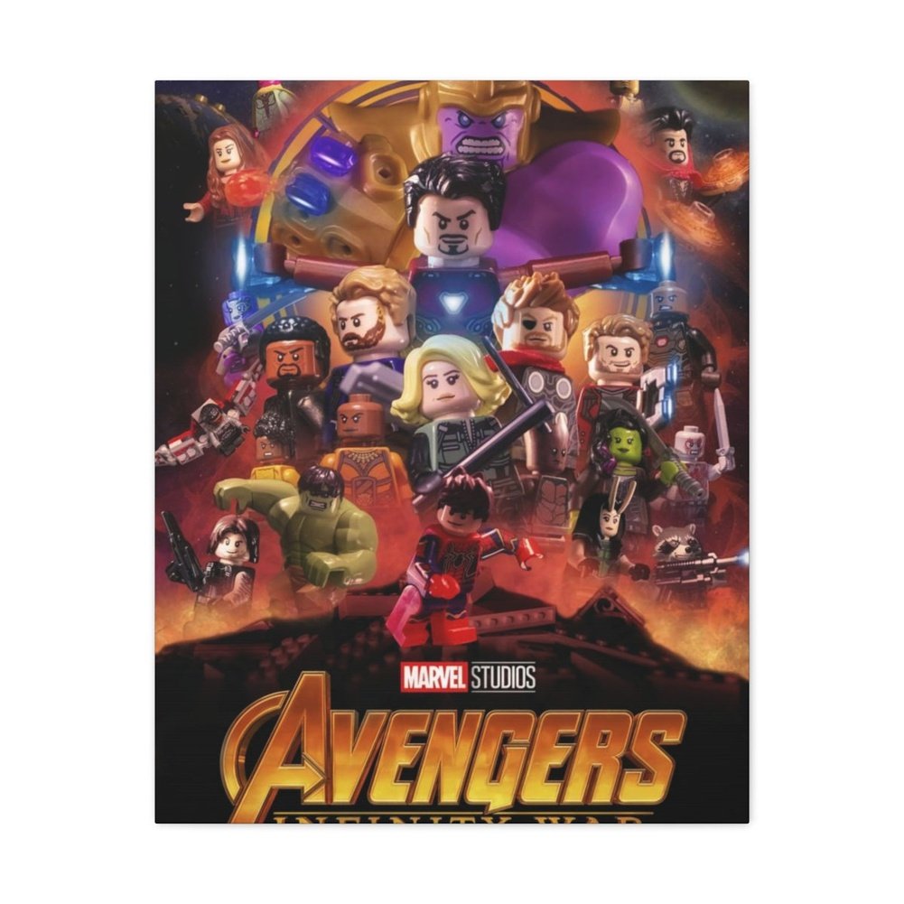 MOC NON LEGO Avengers Infinity War LEGO Movie Wall Art Canvas Art With Backing.